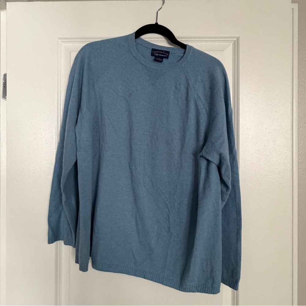 Charter Club Light Blue Crewneck Women's Sweater